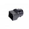Adaptateur Cylindrique Noir PVC Diam 100